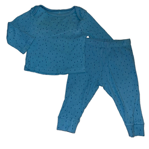 Cloud Island Baby Boys 2PC Outfit 3–6M Blue Top & Pants Set